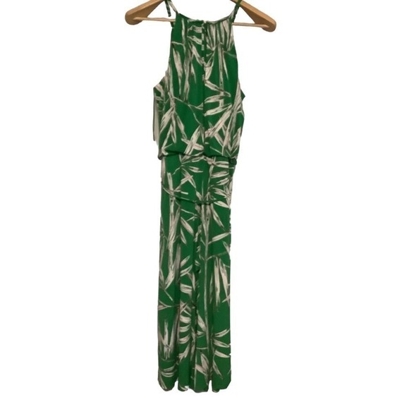 London times green one piece romper jumpsuit capri tropical cruise size 8 - Picture 3 of 6